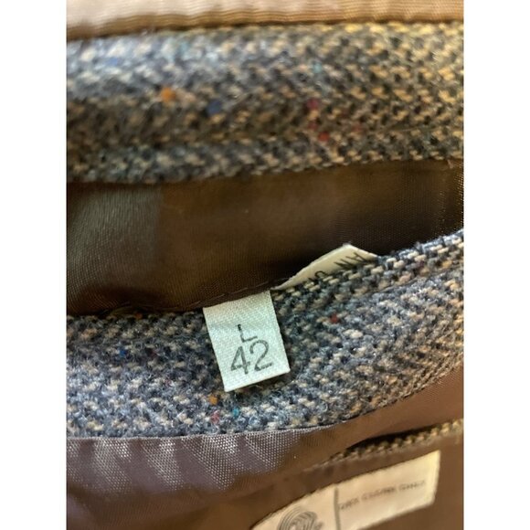 Vintage Giorgio Brown Wool Tweed Men’s Blazer Jacket Sz 42L - Picture 12 of 12